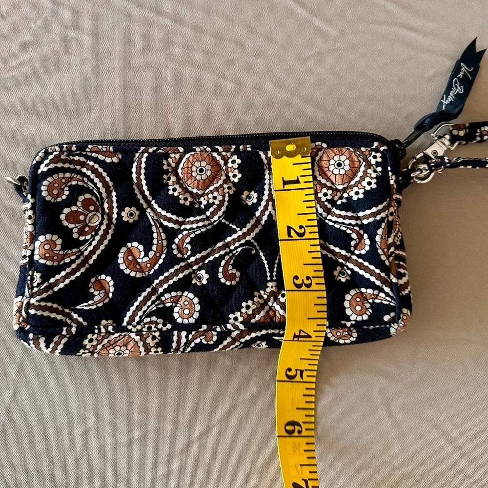 Vera Bradley Caffe Latte Zip-Around Cellphone Wallet Wristlet - Picture 9 of 9